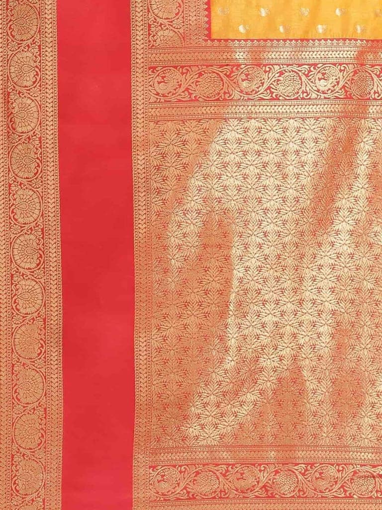 Women's Banarasi Art Silk Saree With Unstiched Blouse Piece view 4