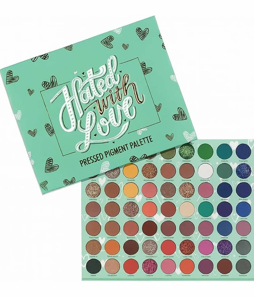 BLUSHIS Beauty 63 Color Matte Shimmer Glitter Hated with Love Eye Shadow Palette Combo