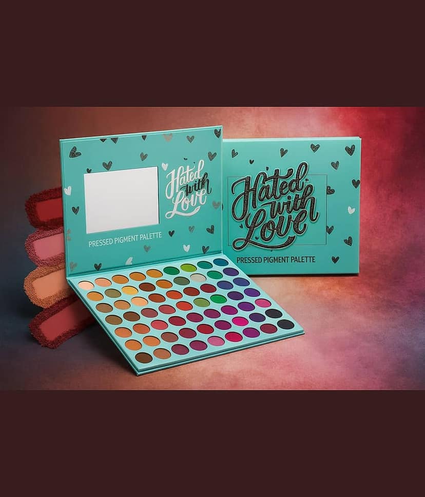 BLUSHIS Beauty 63 Color Matte Shimmer Glitter Hated with Love Eye Shadow Palette Combo view 2