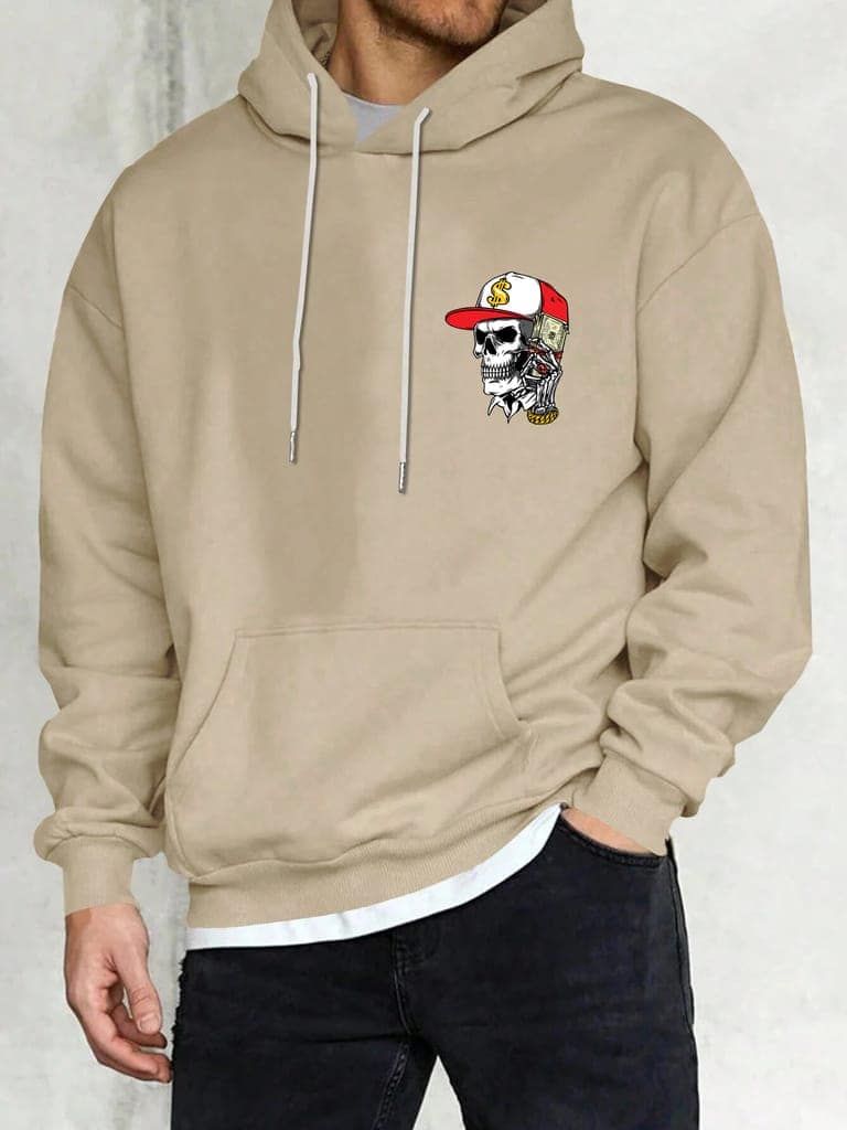 SCOTT FINCHER Men's Hip Hop Streetwear Hoodie Graphic Oversized Pullover Sweatshirt with Hood : AA(RSHOD)CREAM_196 view 3