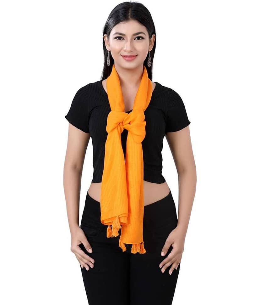 JVNINE - Orange Polyester Women's Stole ( Pack of 1 )