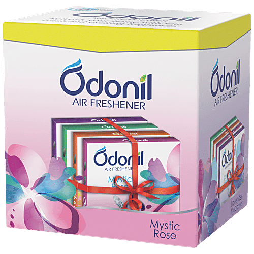 Odonil Bathroom Air Freshener Blocks Mixed Fragrances, 72 g (Pack of 4)