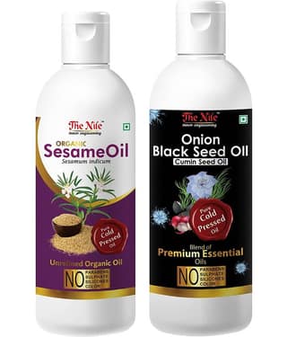 The Nile Sesame Oil 150 ML + Onion Black Seed 200 ML Hair Oil 350 mL Pack of 2