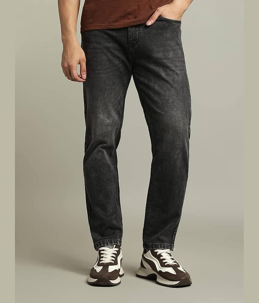 Paul Street Tapered Solid Men's Jeans ( Indigo )