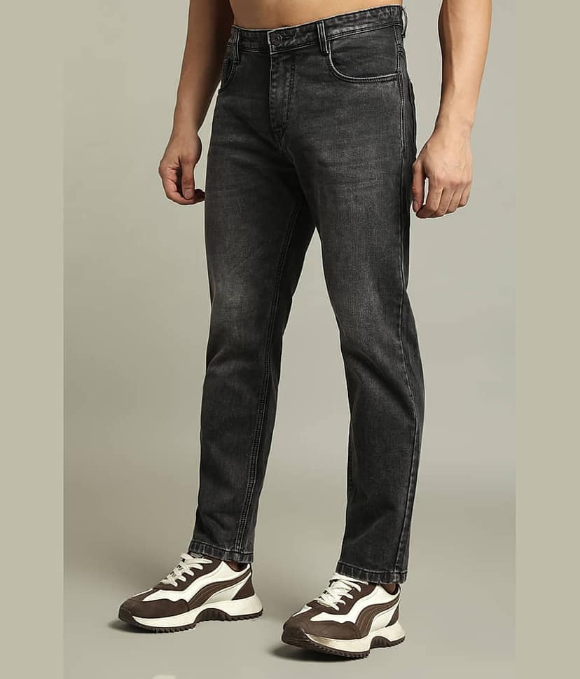 Paul Street Tapered Solid Men's Jeans ( Indigo ) view 3