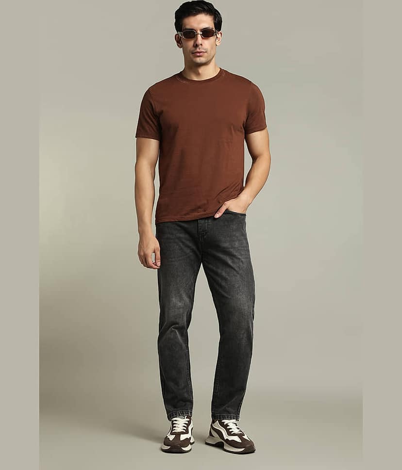 Paul Street Tapered Solid Men's Jeans ( Indigo ) view 5