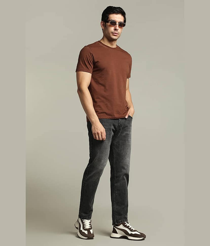 Paul Street Tapered Solid Men's Jeans ( Indigo ) view 6