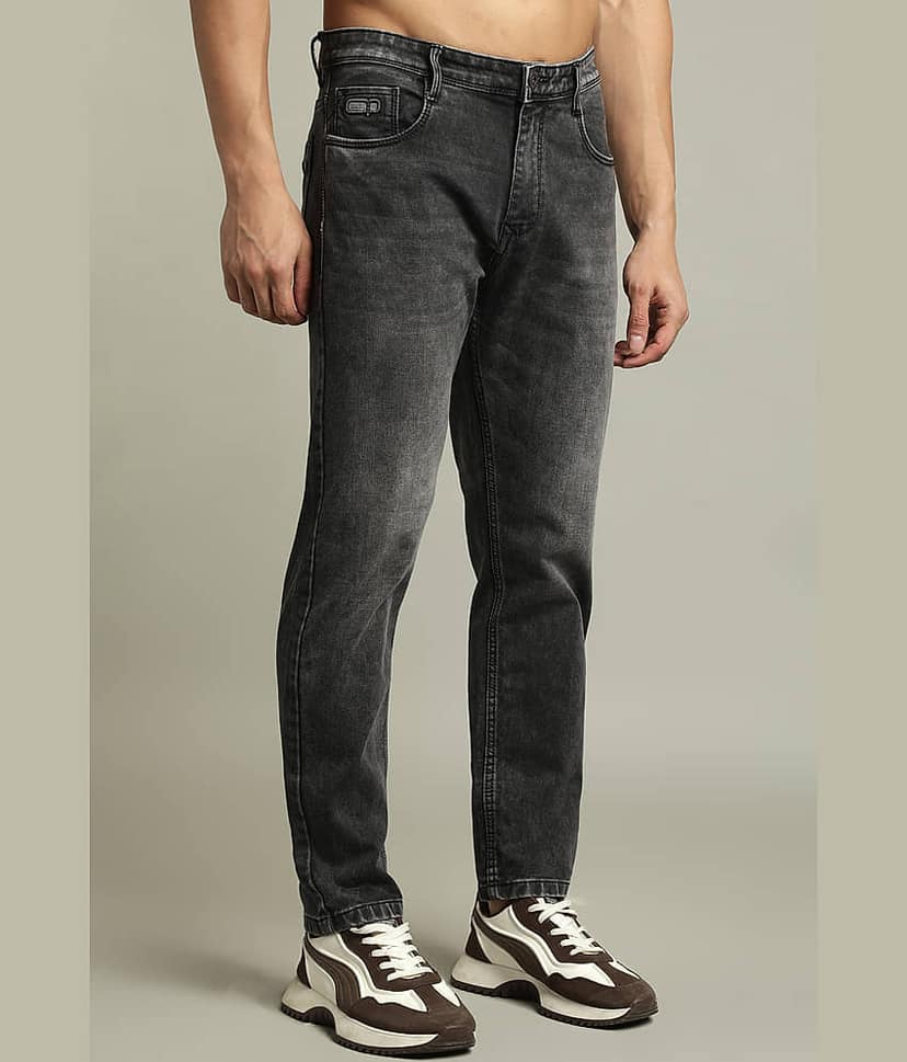 Paul Street Tapered Solid Men's Jeans ( Indigo ) view 7