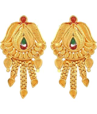 ADMIER Yellow Stud Earrings ( Pack of 1 )