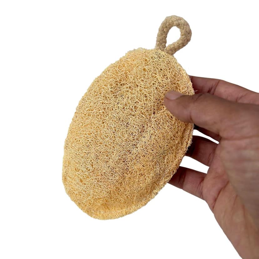Careberry Eco Friendly Organic Loofah, Gentle Exfoliator Sun Dried Loofah Hypoallergenic Bath Sponge, Ideal Daily Body Wash Scrub,Pack of 5 view 3