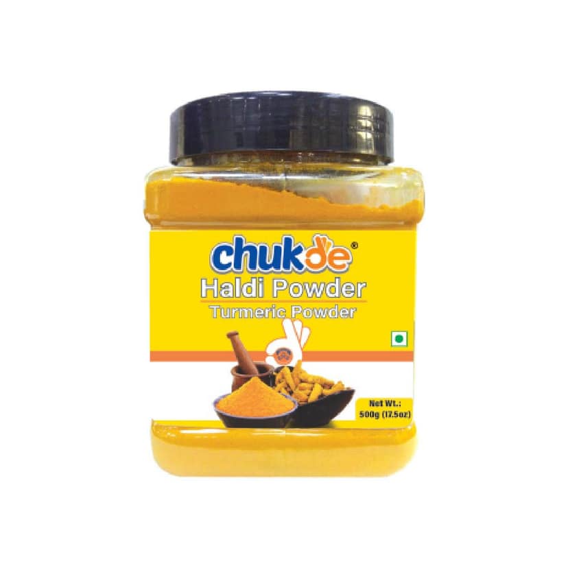 Chukde Spices Turmeric/ Haldi Powder Pet Jar, 500 gm