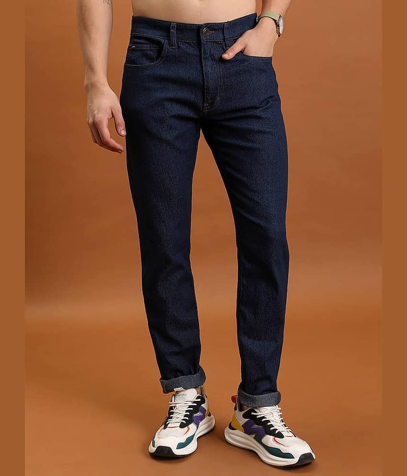 Highlander Slim Fit Basic Men's Jeans - Indigo Blue ( Pack of 1 )