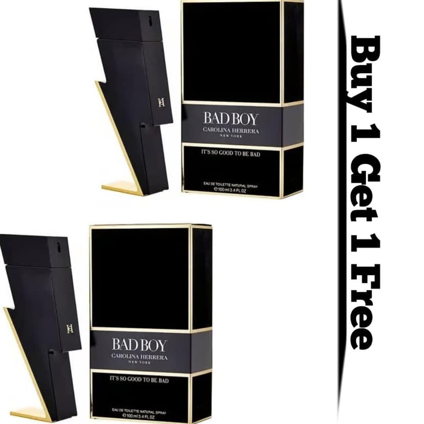 Carolina Herrera Bad Boy Eau De Toilette 100ml – Bold & Woody Oriental Men’s Perfume - Buy 1 Get 1 Free Perfume