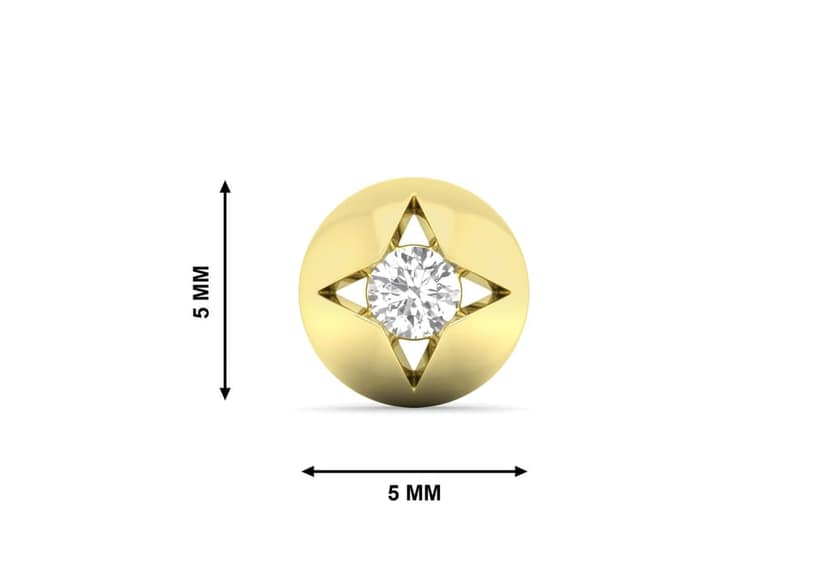 Radiant Starburst Ear Stud For Him (1 Pc Only) view 9