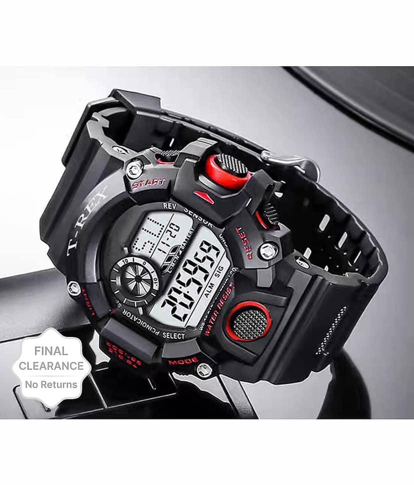 Trex Black Silicon Digital Men's Watch