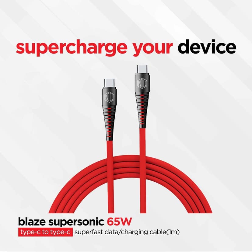 Blaze Supersonic 65W Type C to Type C Cable view 3