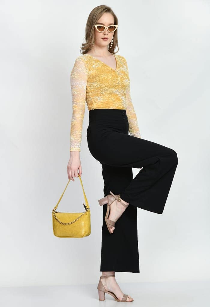 Women Trendy Luminous Lace Sheath Party Top view 3