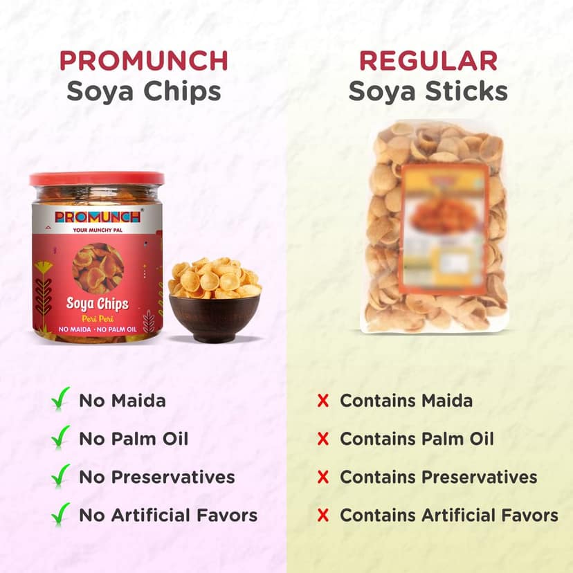 PROMUNCH Soya Chips - Peri Peri (80g Each) view 3