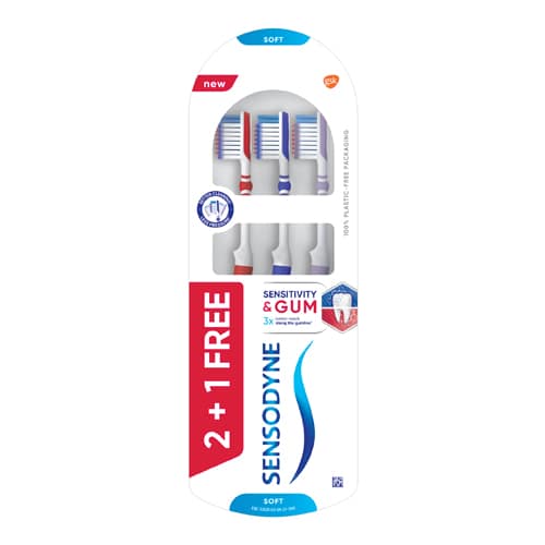 Sensodyne Toothbrush Sensitivity & Gum Pack of 3