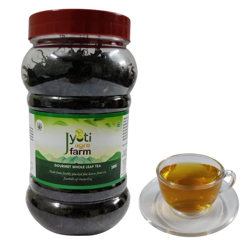 Premium English Orthodox Black Tea from the foothills of Darjeeling | Smooth Sunkissed | Jyoti Agro Farm (200g) | 150 to 200 cups approx | First Flush | Gourmet Whole Leaf Tea by MINTRI TEA view 3