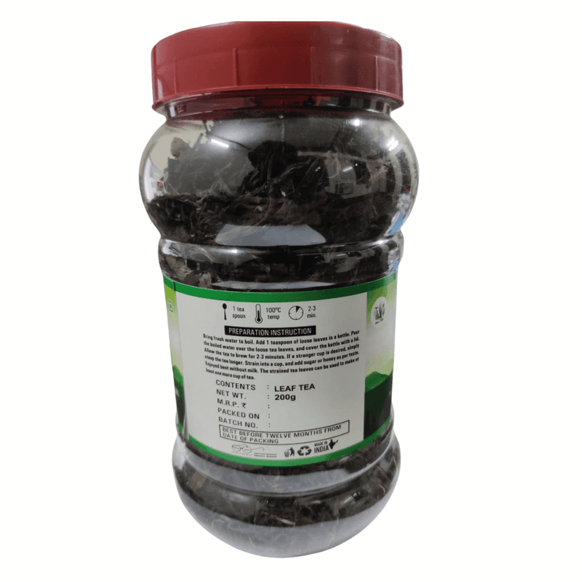 Premium English Orthodox Black Tea from the foothills of Darjeeling | Smooth Sunkissed | Jyoti Agro Farm (200g) | 150 to 200 cups approx | First Flush | Gourmet Whole Leaf Tea by MINTRI TEA view 9