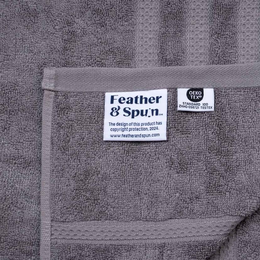 Feather & Spun Bamboo Cotton Bath Towel | Lavender Fragrance | Oeko-TEX® Standard 100 | Anti Microbial | Fade Resistant | Double Needle Stitch | 600 GSM - 76 cms x 137 cms view 3