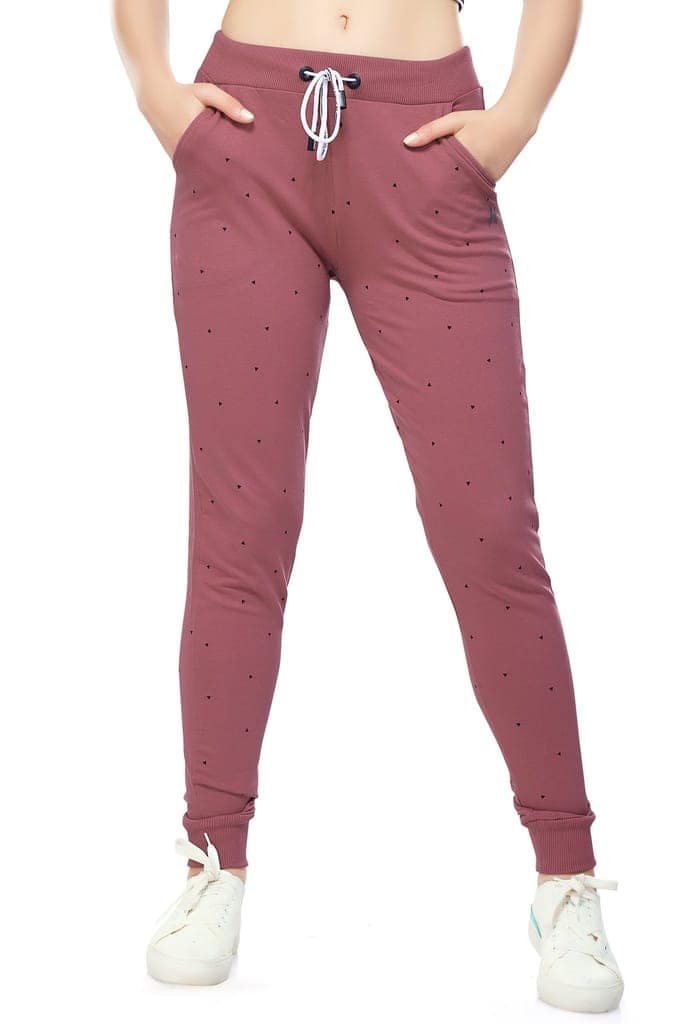 ZEYO Women's Joggers Tringle Printed Blue Regular Fit Track Pant view 2