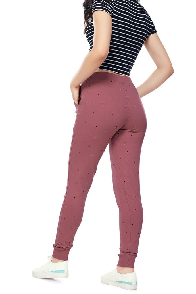 ZEYO Women's Joggers Tringle Printed Blue Regular Fit Track Pant view 3