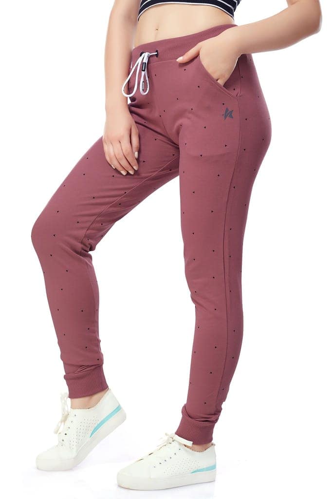 ZEYO Women's Joggers Tringle Printed Blue Regular Fit Track Pant view 4