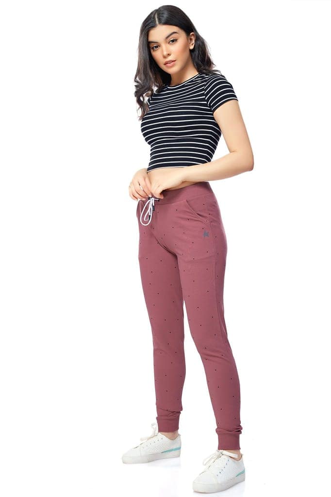 ZEYO Women's Joggers Tringle Printed Blue Regular Fit Track Pant view 5
