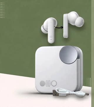 Premium Wireless Bluetooth Earbuds with Charging Case – White