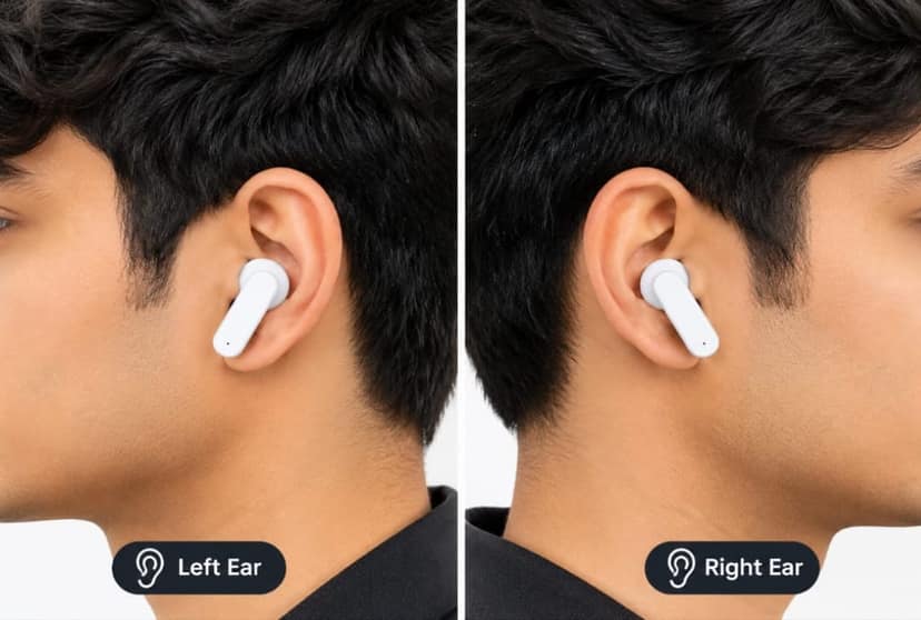 Premium Wireless Bluetooth Earbuds with Charging Case – White view 3