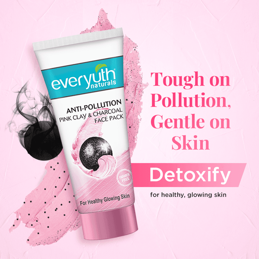 Everyuth Naturals Anti Pollution Pink Clay & Charcoal Face Pack 50g view 4