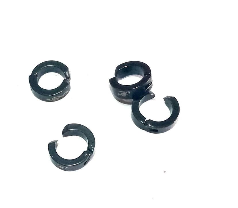 Nawani 2 Pair Mens Jewellery Mettalic Hoop Studs Earring/Earring for Men/Boys/Boyfriend. view 2