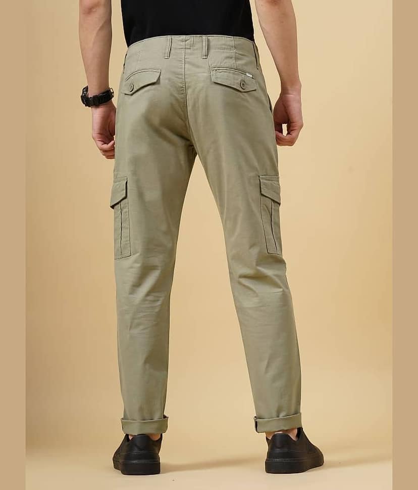 Paul Street Slim Flat Men's Cargos - Brown ( Pack of 1 ) view 4