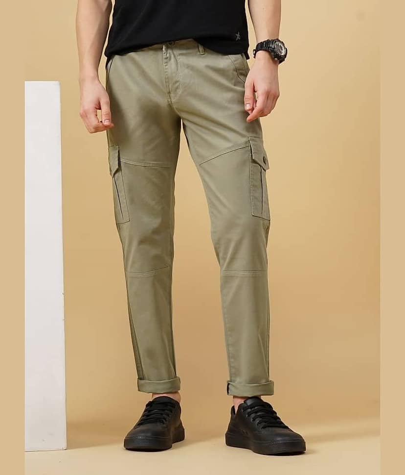 Paul Street Slim Flat Men's Cargos - Brown ( Pack of 1 ) view 6