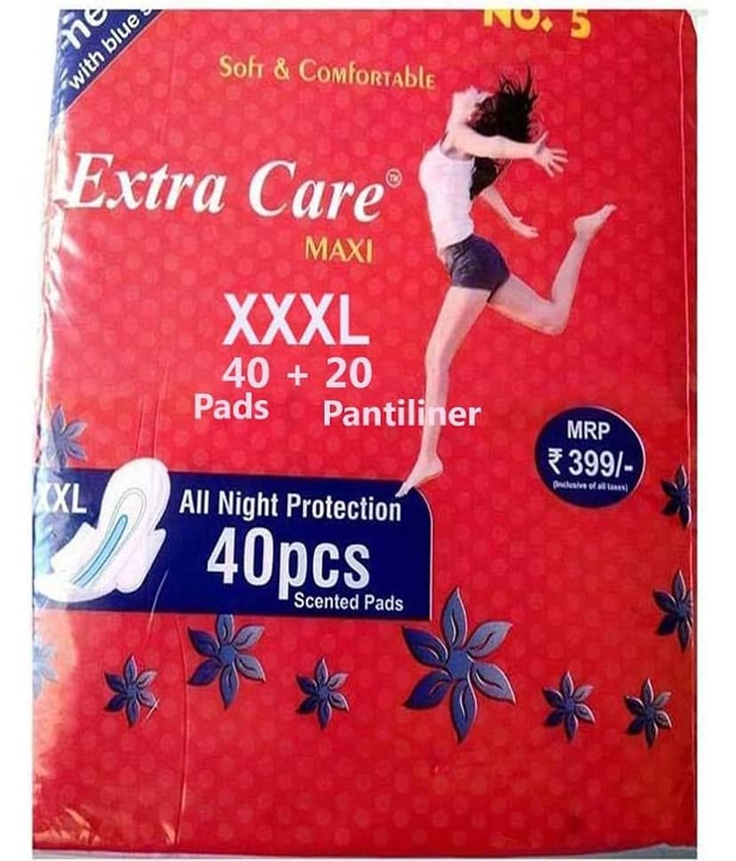 Extra Care Day Night protection( 40 Pads+20 Pantiliners) XXL 40 Sanitary Pads