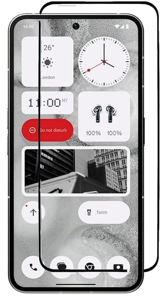 PLUGTECH Advanced Tempered Glass With Anti-Explosion 9H Hardness Edge-To-Edge Coverage Screen Guard for NOTHING 2