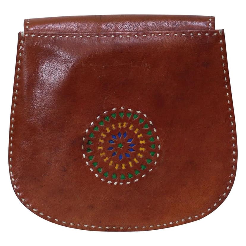 Garvi Gurjari (A Gujarat Govt Enterprise Handcrafted Kutchi Leather Balti Sling Bag (GGCMLBB25) view 3