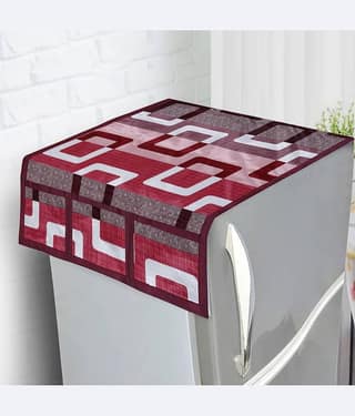 Shaphio - Multicolor Jute Fridge Top Cover (Pack of 1)