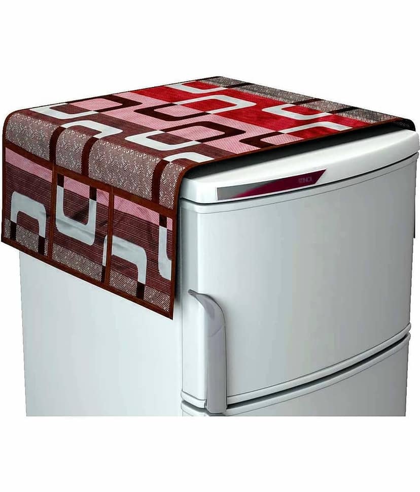 Shaphio - Multicolor Jute Fridge Top Cover (Pack of 1) view 2