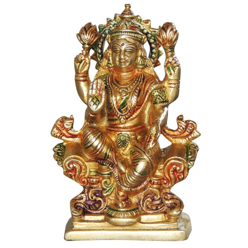 Brass Showpiece Laxmi Ji God Idol Statue (BSMAS1064 L) view 2