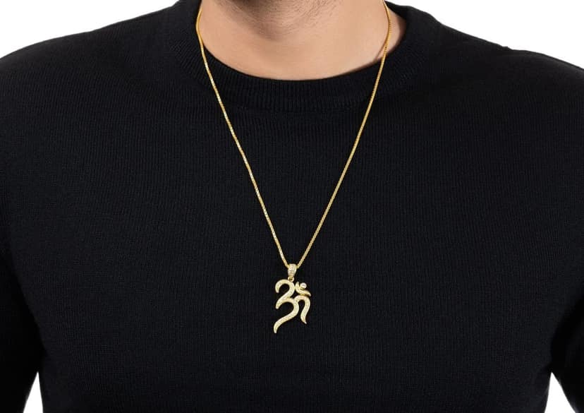 Iced Out Om Pendant view 4