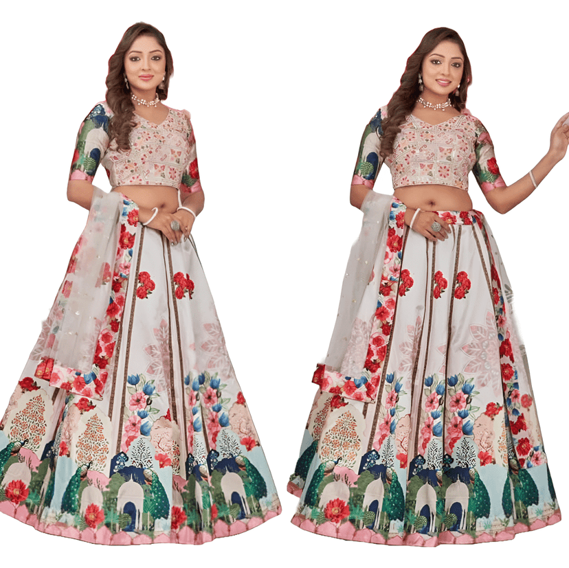 Lehenga Choli Readymade Stitched For Wedding Women Partywear Skirt Ready To Wear