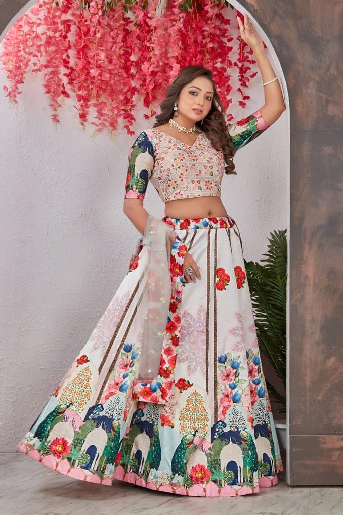 Lehenga Choli Readymade Stitched For Wedding Women Partywear Skirt Ready To Wear view 4
