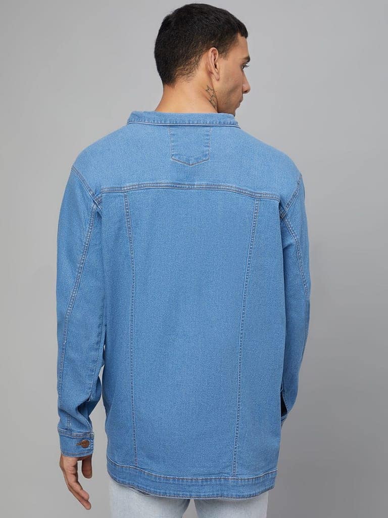 FTX Full Sleeve Solid Men Denim Jacket view 2