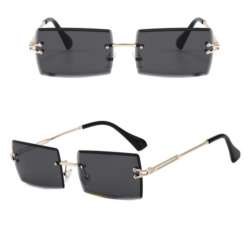 Eyenaks Retro Vintage Narrow Rectangular Abstract Unisex Sunglasses UV400 Protected Pack of 1 (Brown) view 3