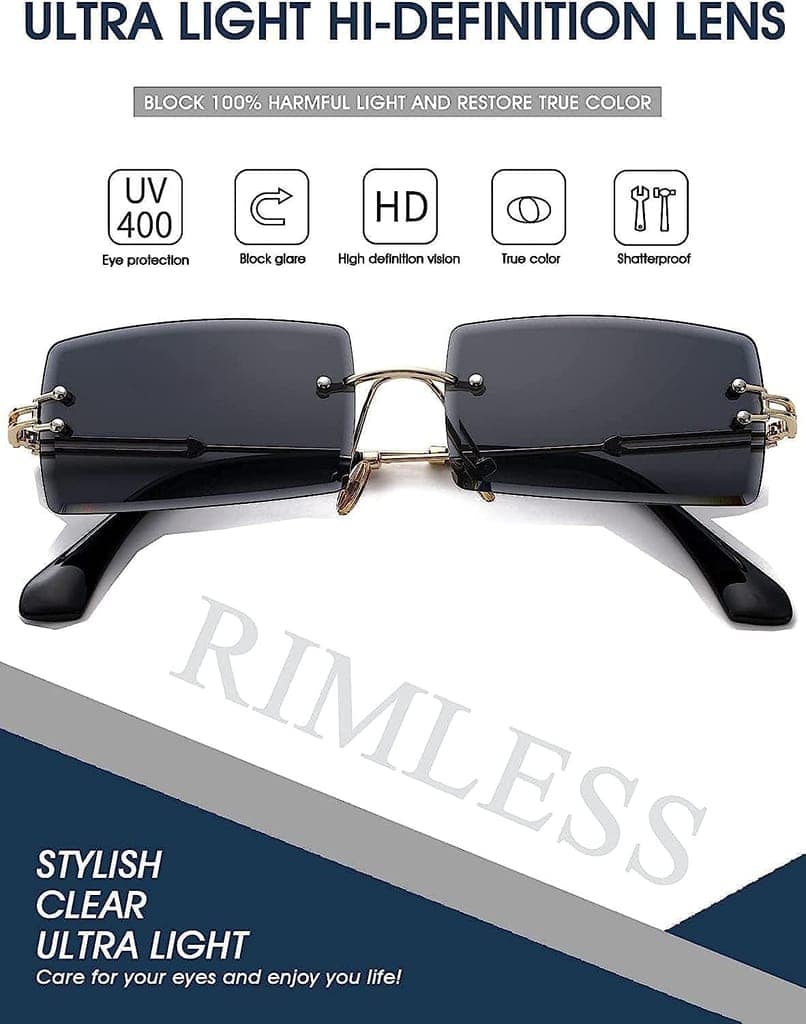 Eyenaks Retro Vintage Narrow Rectangular Abstract Unisex Sunglasses UV400 Protected Pack of 1 (Brown) view 5