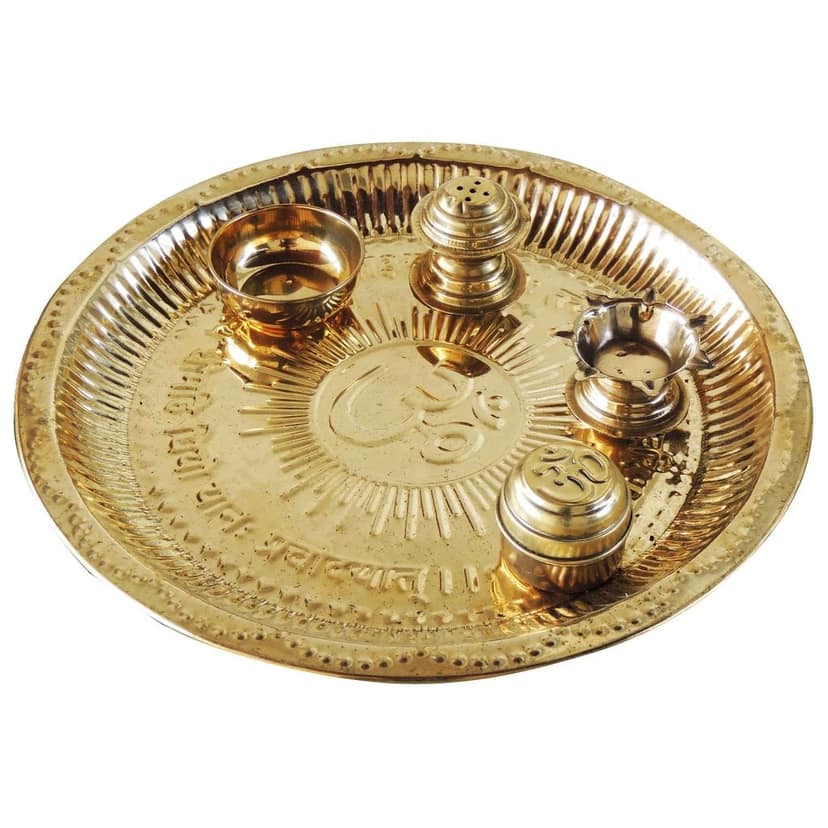 Brass Puja Thali Set (ZMAS218 D) view 2