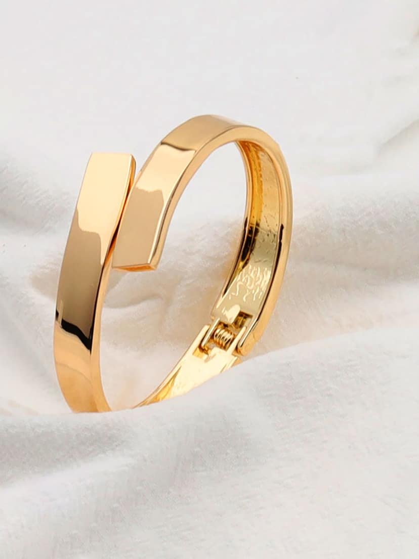 LUCKY JEWELLERY Fashion Jewellery Stylish Gold Plating Bangle Adjustable Cuff Bracelets Gifts for Teen Girls Bracelet for Women & Girls (350-CHB2-1302) view 3